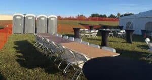 How to Hide and Style a Portable Restroom for Your Wedding